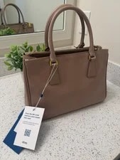 Prada Medium Galleria Satchel HW Zip Top Handle W/ Strap 3