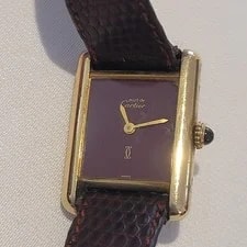 Must de Cartier — Tropical Dial Must de Cartier Tank 925 Silver 2416, Fully Serviced — Watch — resale