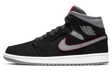 Jordan — [554724-005] -- Jordan Air 1 Mid 拼色 防滑轻便 中帮 复古篮球鞋 男款 黑红 2013年版 — Sneaker — resale