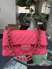 22K Chanel Medium Classic Double Flap Lghw New/receipt 4