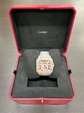 Cartier Santos 2 Tone 19.25 Carat in Diamonds 40MM (B01118579) 2