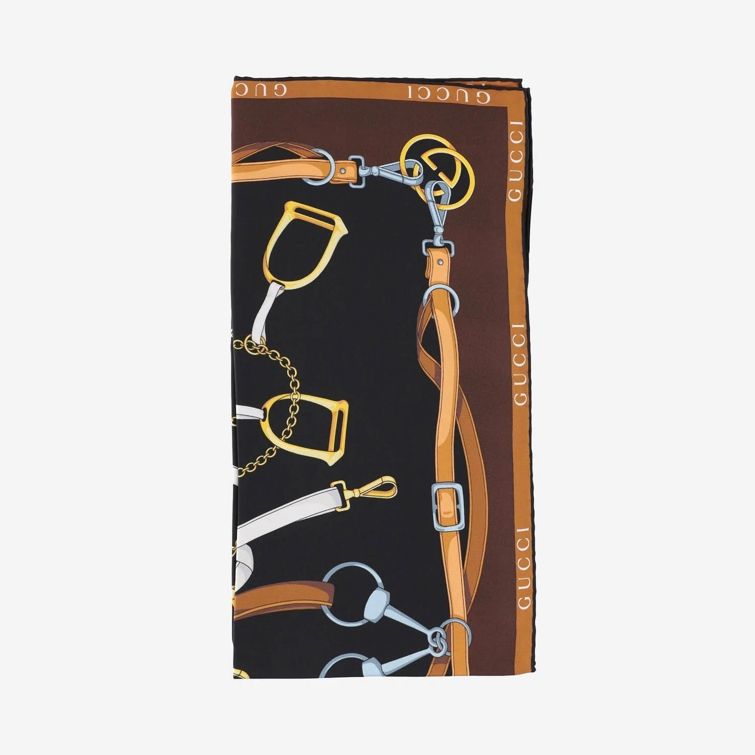 Gucci — Gucci Equestrian Print Twill Scarf — Scarfs — Accessory — resale