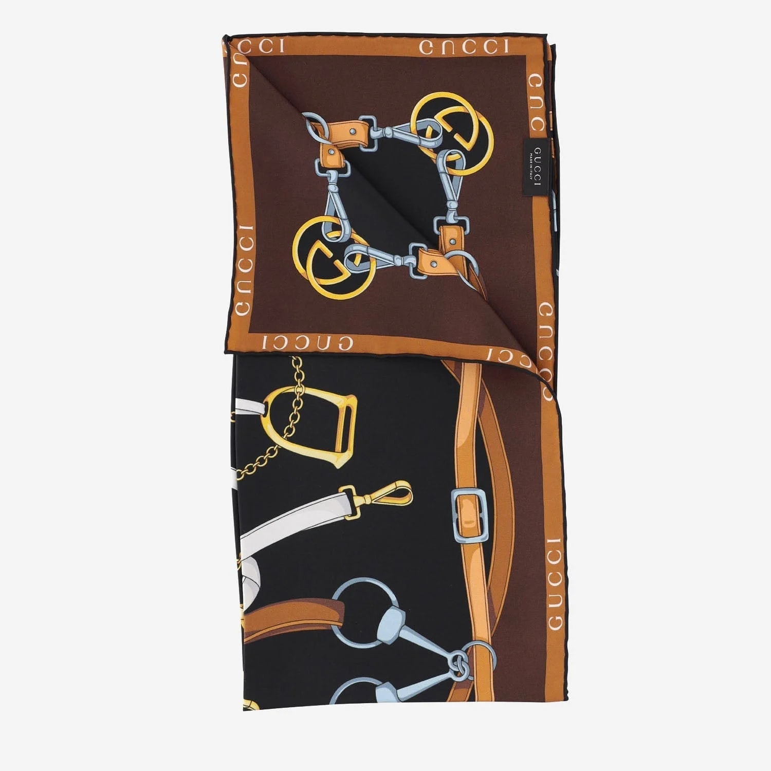 Gucci Equestrian Print Twill Scarf — Scarfs 2