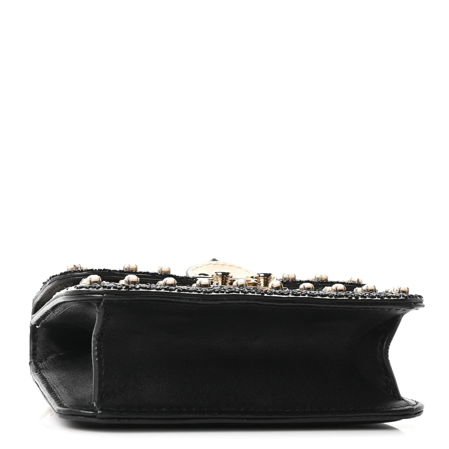 Vitello Beaded Mini Glam Lock Rockstud Flap 4