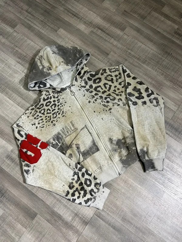 Vale Forever Cheetah Zip Up Hoodie — streetwear — resale