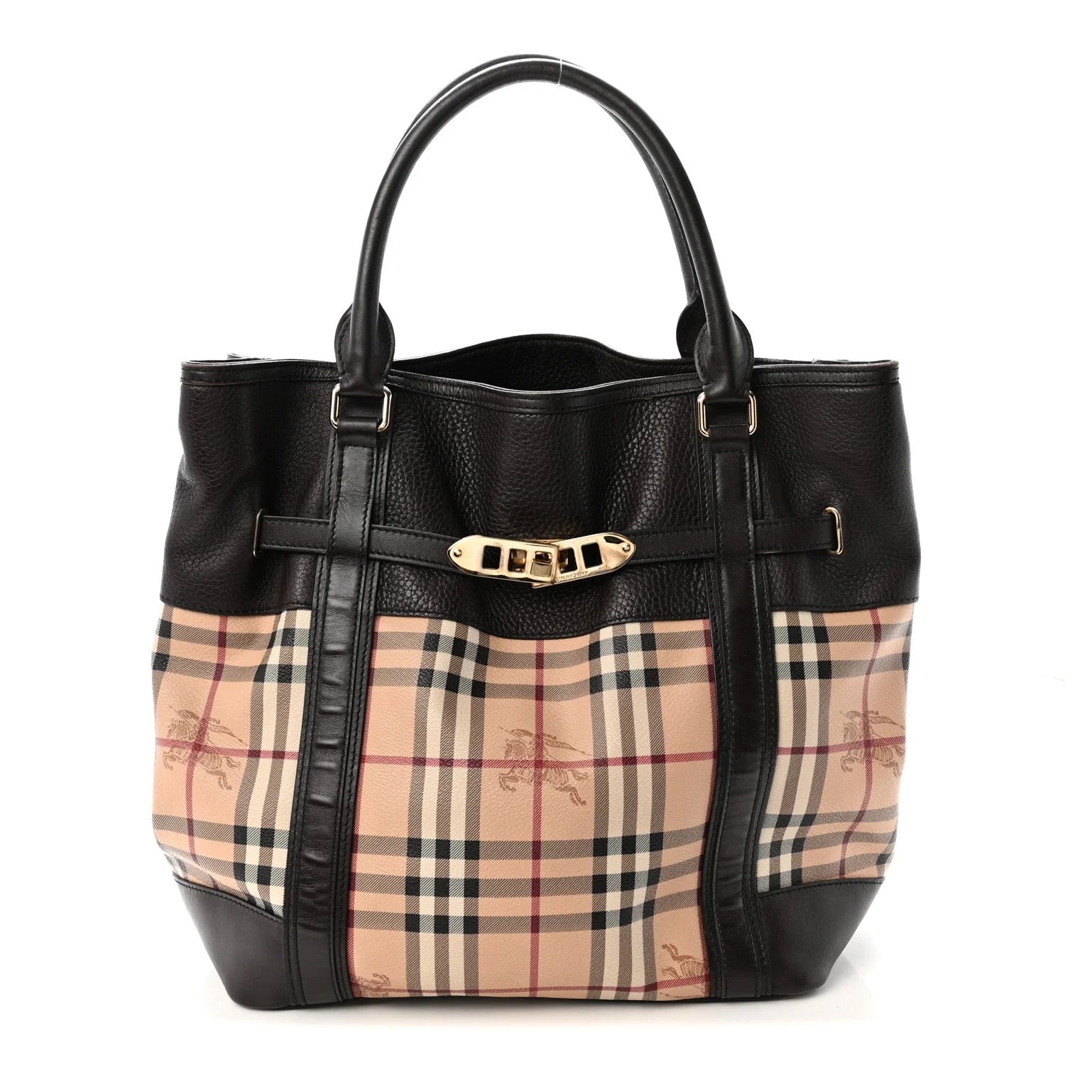 Burberry — Grained Check Medium Golderton — Handbag — resale
