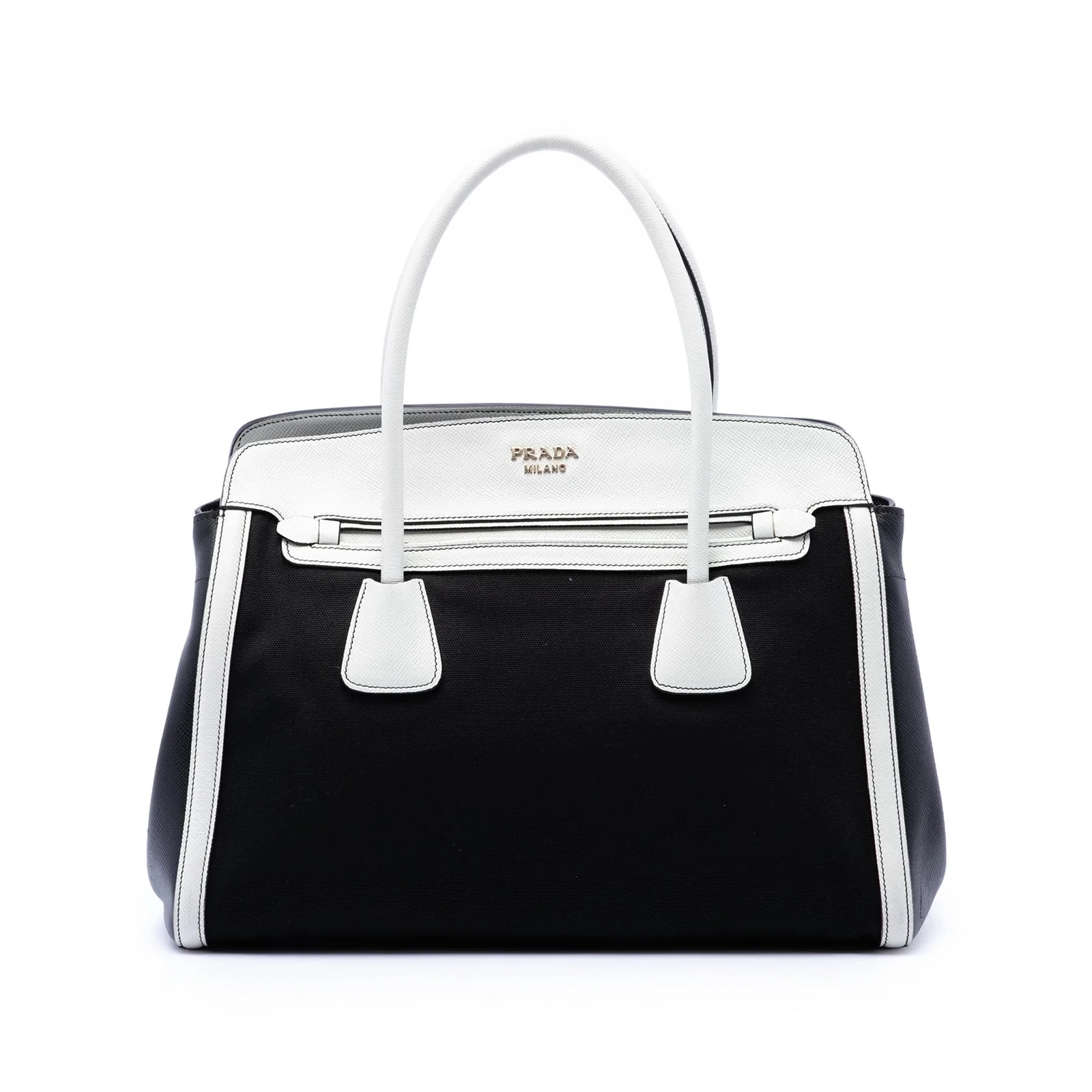 Prada — Trimmed Satchel — Handbag — resale