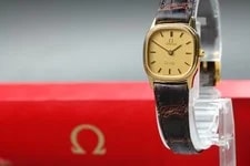 Omega — 1984 w/BOX Omega de Ville 20mm 591.0280 Quartz Gold Dial Exc+5 — Watch — resale