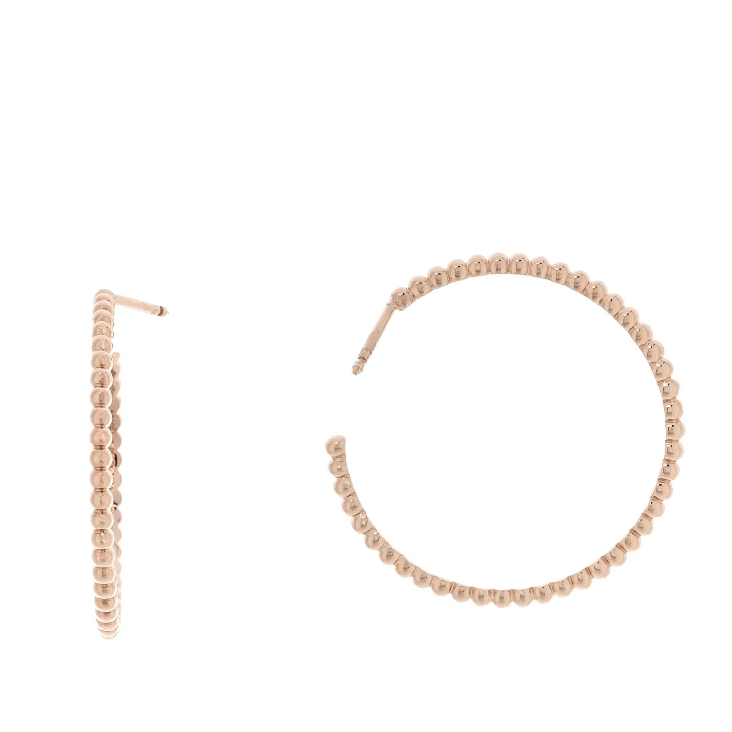 Van Cleef & Arpels — 18K Rose Gold Small Perlee Hoop — Jewelry — resale