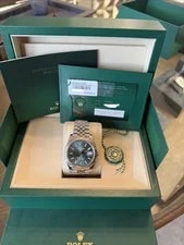 Rolex Datejust 41 Green Index Dial on Jubilee 126334 Card 2024 2