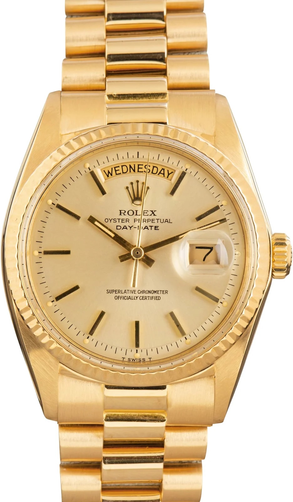 187868 Rolex Day-Date 1803 Champagne Pie Pan Dial 2