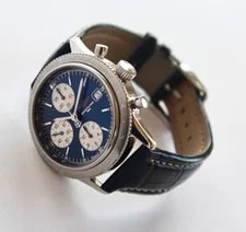 Breitling A13023 Navitimer AVI Automatic Chronograph 41mm Blue Panda Dial! 2