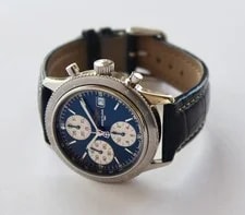 Breitling A13023 Navitimer AVI Automatic Chronograph 41mm Blue Panda Dial! 3