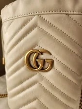 Authentic Gucci GG Marmont Mini Matelasse Bucket Crossbody 4