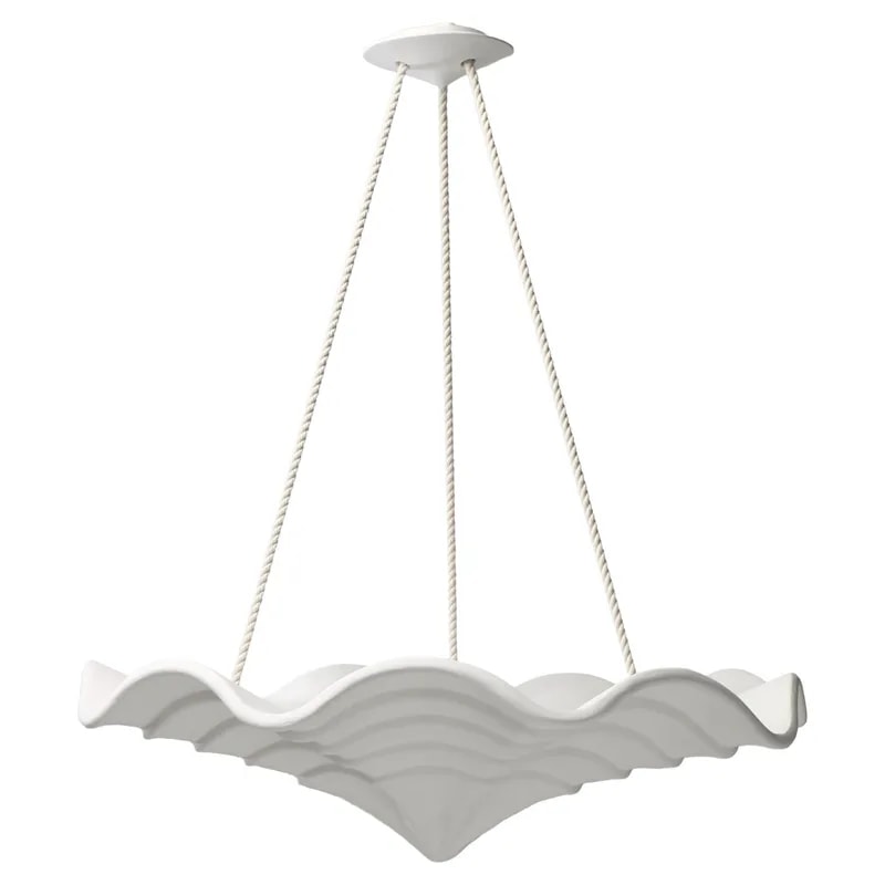 Vertige Sculptural Chandelier Handcrafted in White Plaster by Benediko — lighting — resale