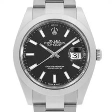 Rolex — Rolex Datejust 41 126300 Black Bar 3 Rows Oyster Breath Random Number Second... — Watch — resale