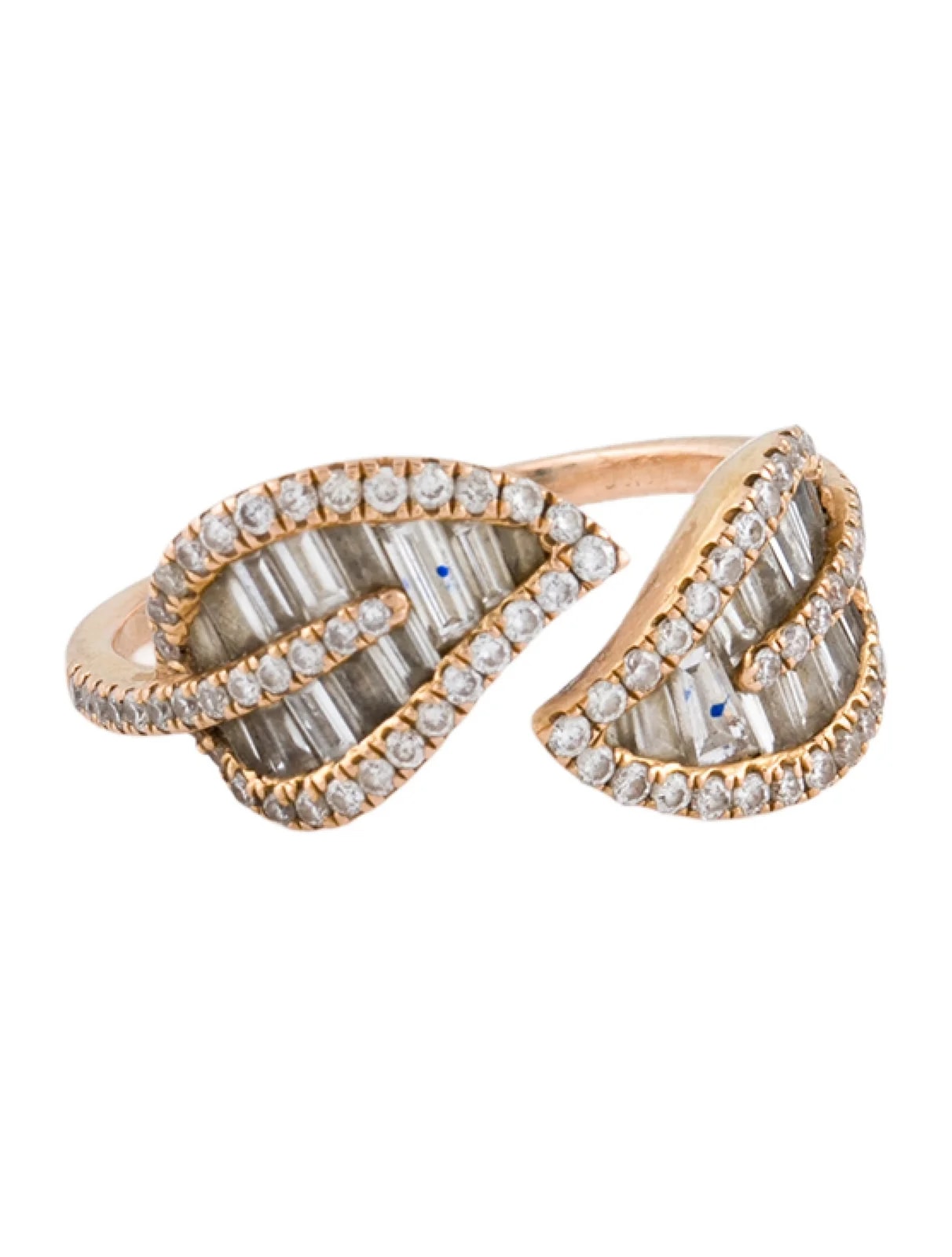 Anita Ko — 18K Small Leaf Bypass Cocktail — Jewelry — resale