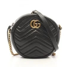 Gucci — Gucci GG Marmont Round Mini Chain 550154 BK — Handbag — resale