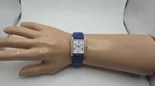 Must de Cartier Tank Sterling Silver Gents on New Strap in Cartier Pouch. 4