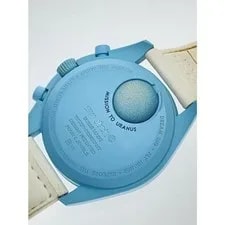 OMEGA◆Quartz /analog/--/BLU/WHT 3