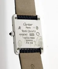 Must de Cartier 666001 20mm X 28mm Sterling Silver Tank Quartz 4