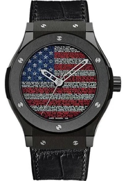 Worldofluxuryus — Hublot Classic Fusion US Liberty Bang Black Ceramic — Watch — resale