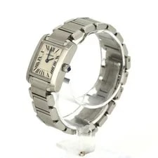Authentic Cartier Tank Française SM W51008Q3 Stainless Steel Quartz #246-00... 2