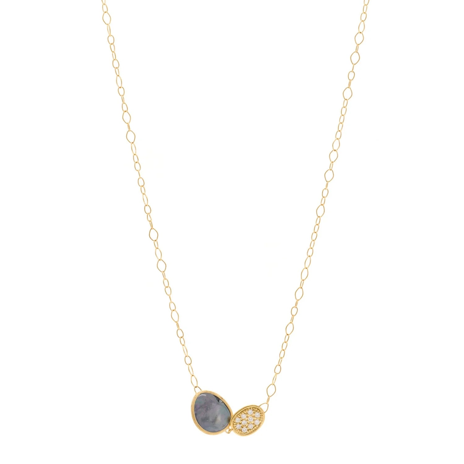 Marco Bicego — 18K Yellow Gold Mother of Pearl Lunaria — Jewelry — resale