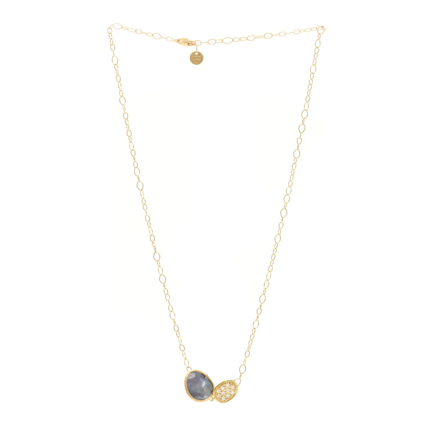 18K Yellow Gold Mother of Pearl Lunaria 3