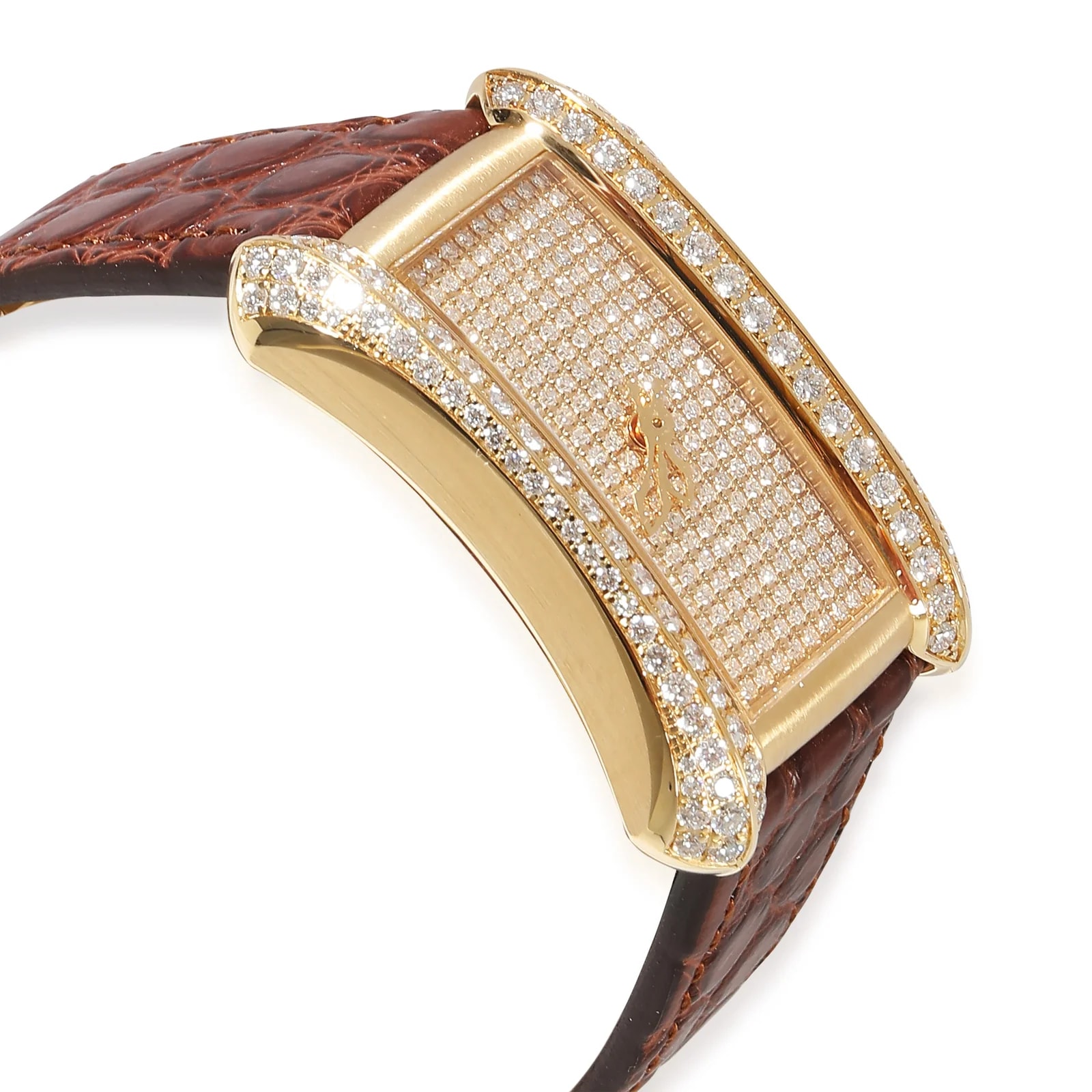 Carl F. Bucherer Alacria Queen 10702.01.90.11 18kt Yellow Gold Pave Diamond 18k Wrist 4
