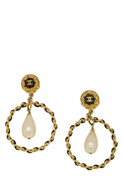 Chanel — Faux Hoop 'CC' Dangle — Jewelry — resale