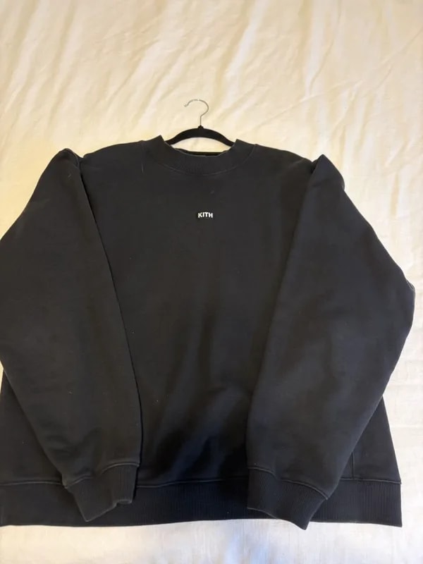 KITH — Kith Box Logo Mock Crewneck Sweatshirt in A — streetwear — resale