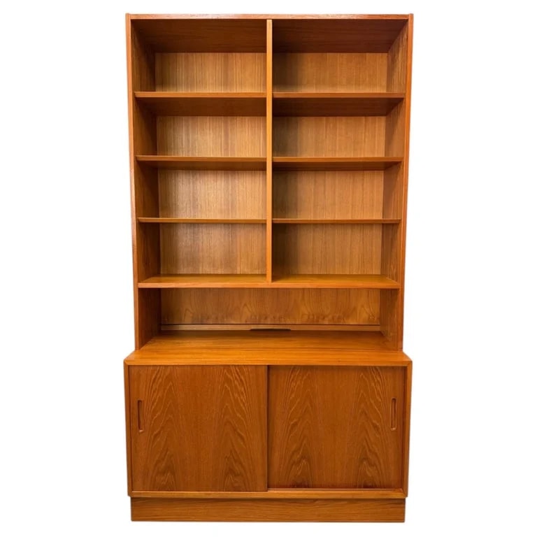 Danish Modern — Danish Modern Teak Bookcase Cabinet By Hundevad & Co., Denmark, 1990s — Furniture — resale
