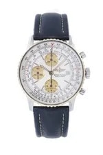 Breitling Old Navitimer Silver Dial on Leather B13019 Papers 1999 2