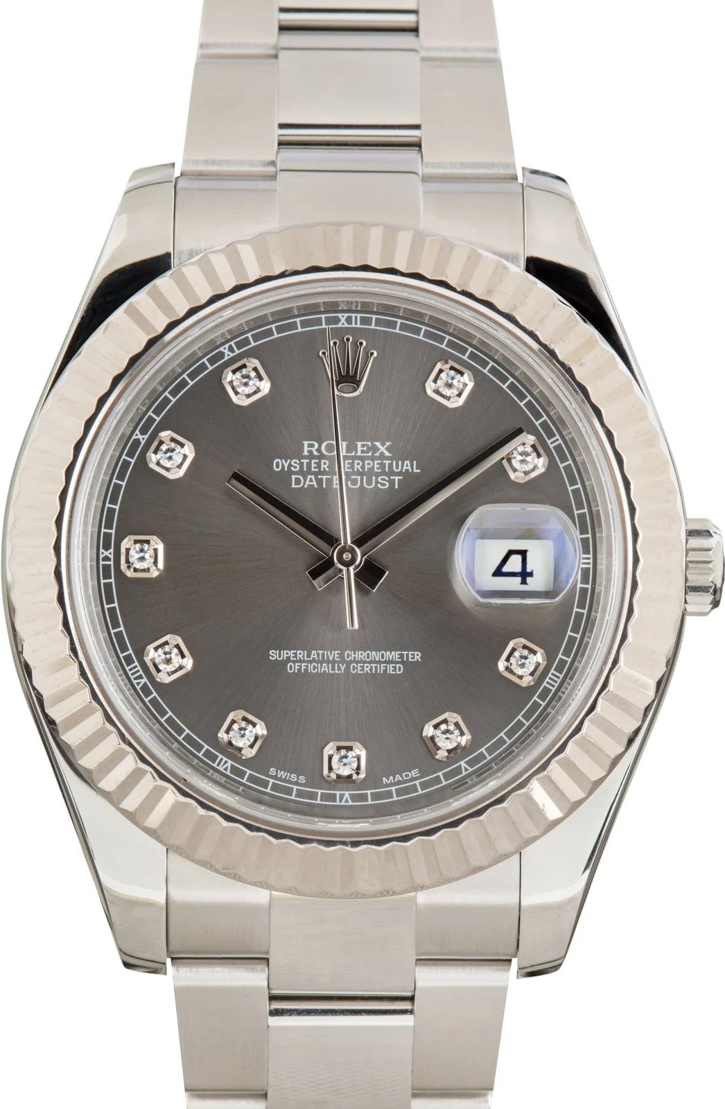 Rolex — Rolex Datejust II Slate Diamond Dial Ref 116334 — Watch — resale