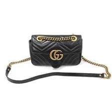 Gucci — Gucci Matelassé Chevron GG Marmont Small Chain 150780138 — Handbag — resale