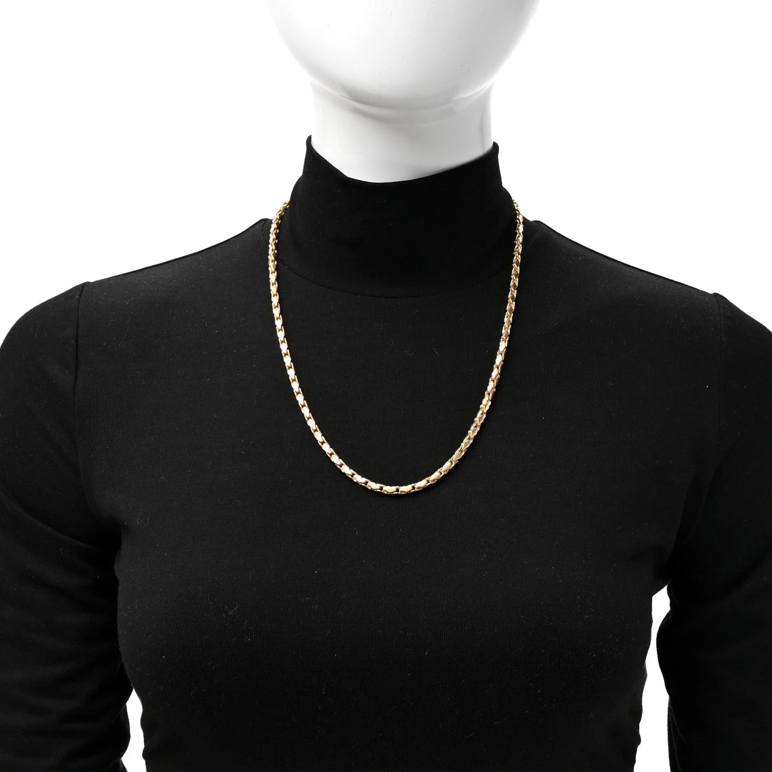 18K Yellow Gold Fluted Chain 22" 2