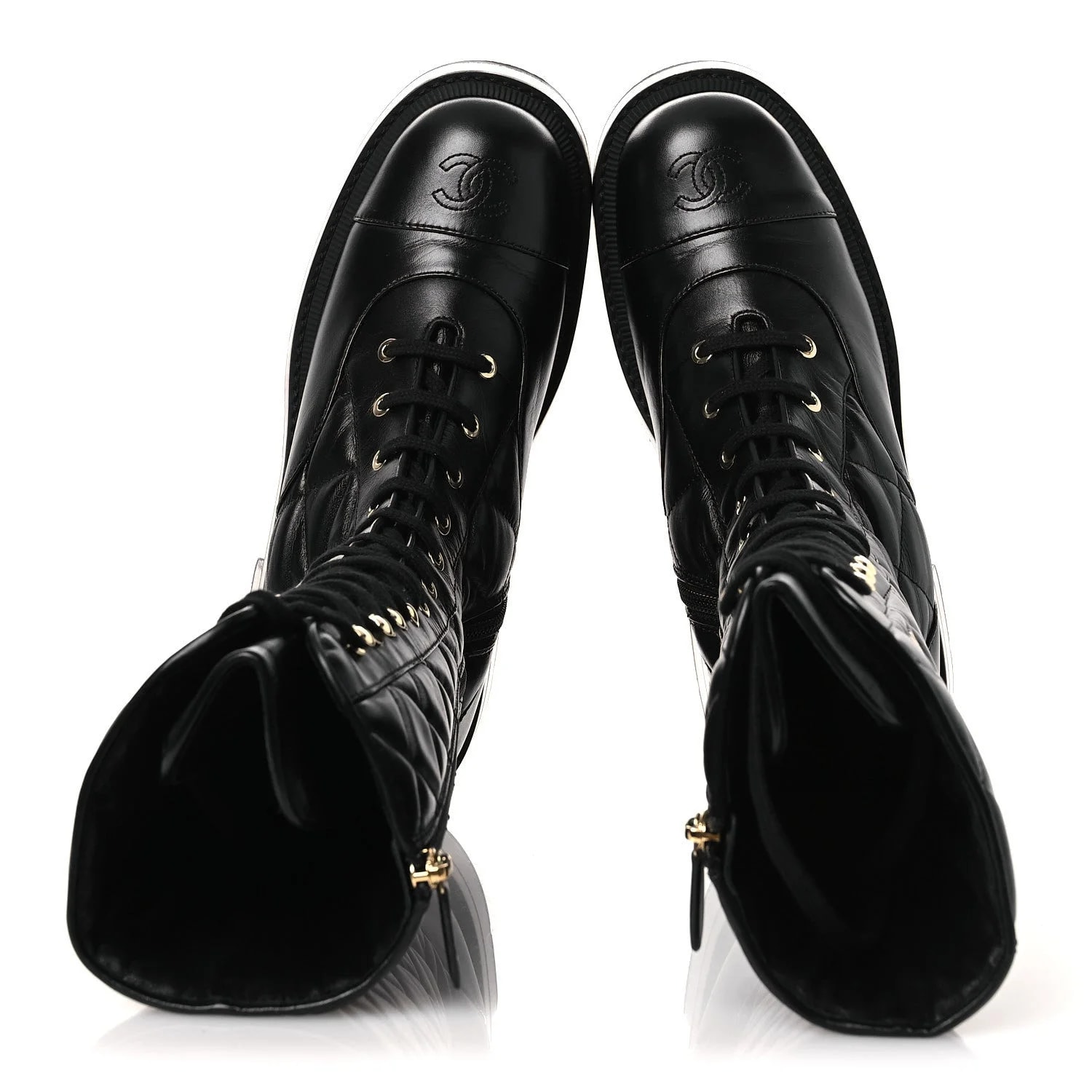 Logo Lace Up Tall Combat 39 2