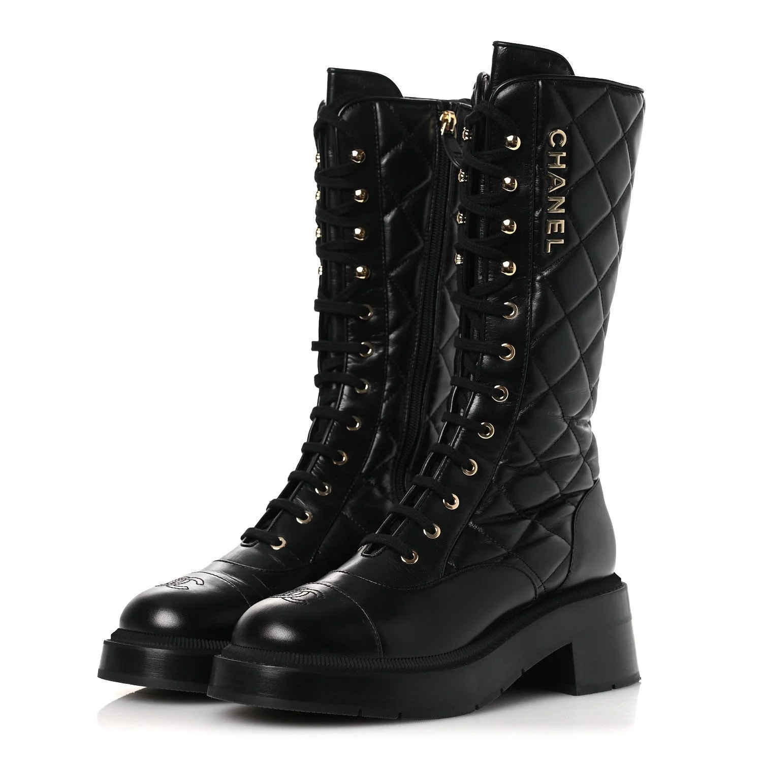 Logo Lace Up Tall Combat 39 4