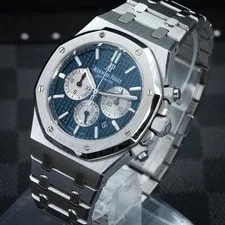 Audemars Piguet Royal Oak Chronograph 26331ST 41mm Blue Complete Set 2