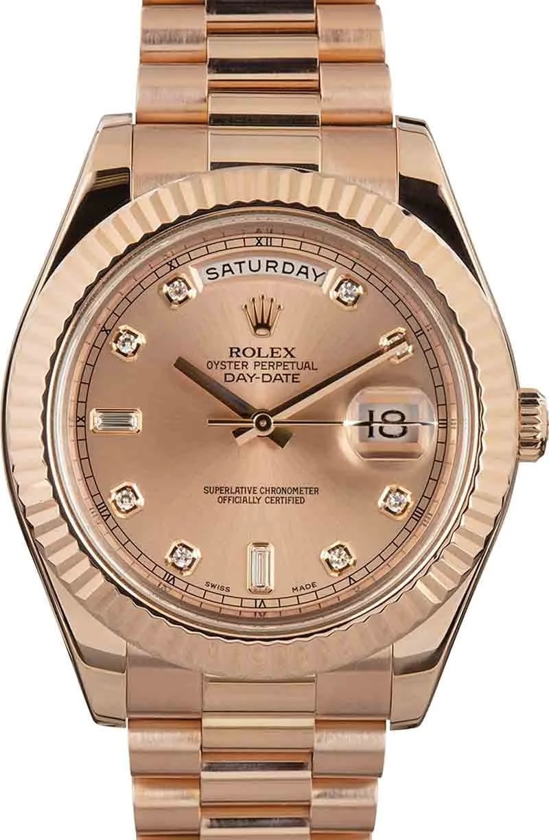 Rolex — Rolex Day-Date II Ref 218235 Sundust Diamond Dial — Watch — resale