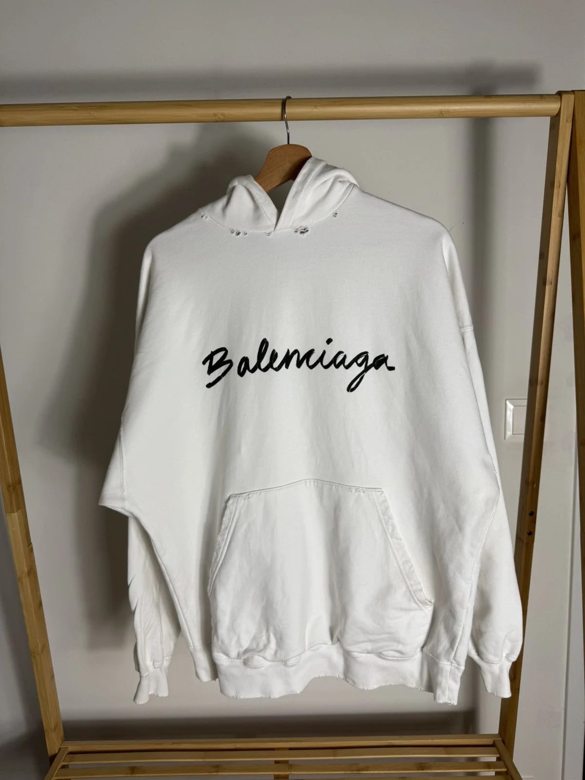 Balenciaga — Balenciaga Distress Lipstick Hoodie — streetwear — resale