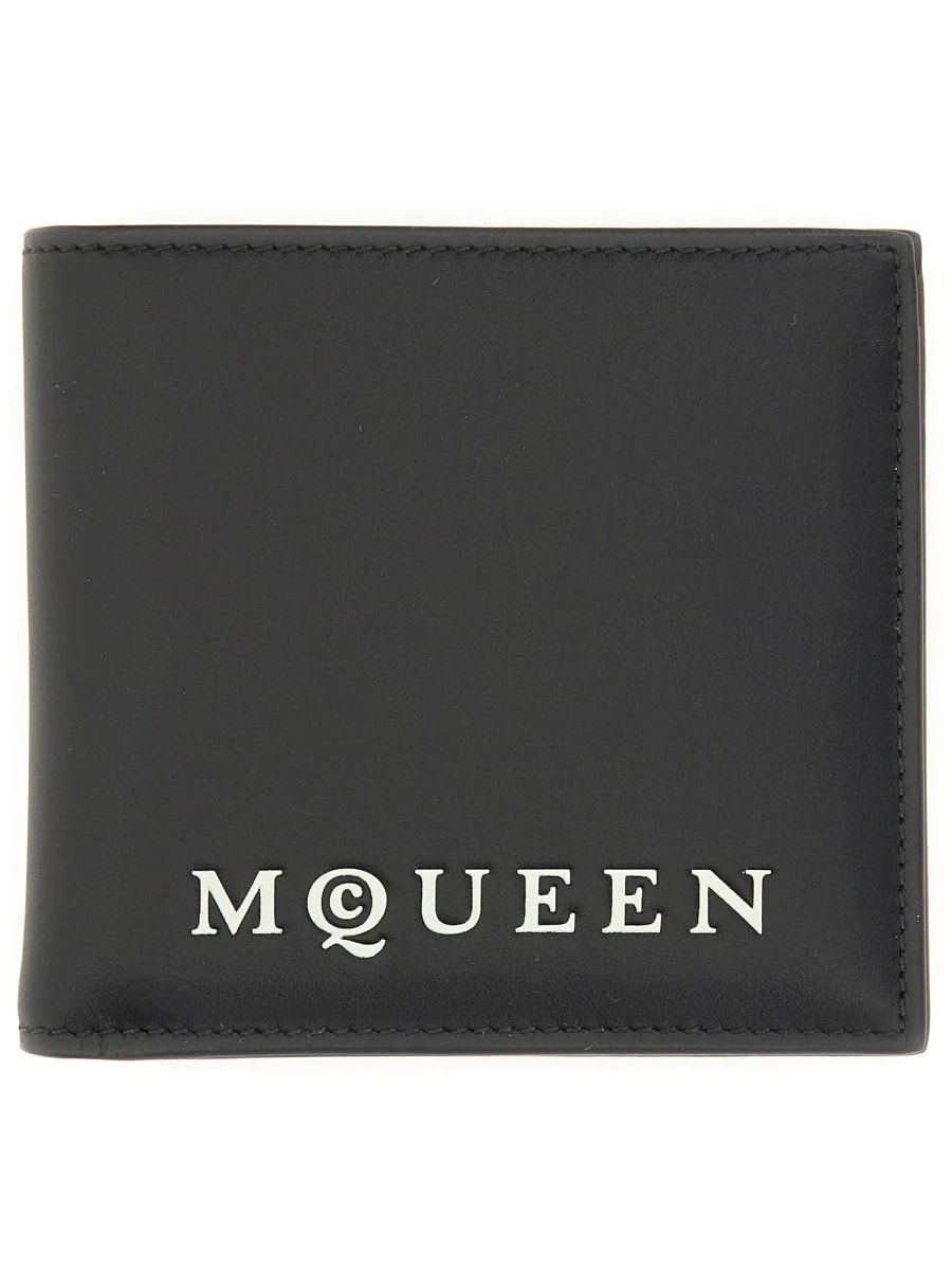 Alexander Mcqueen Logo-Embossed Bifold Wallet — Main: Calf Skin 2