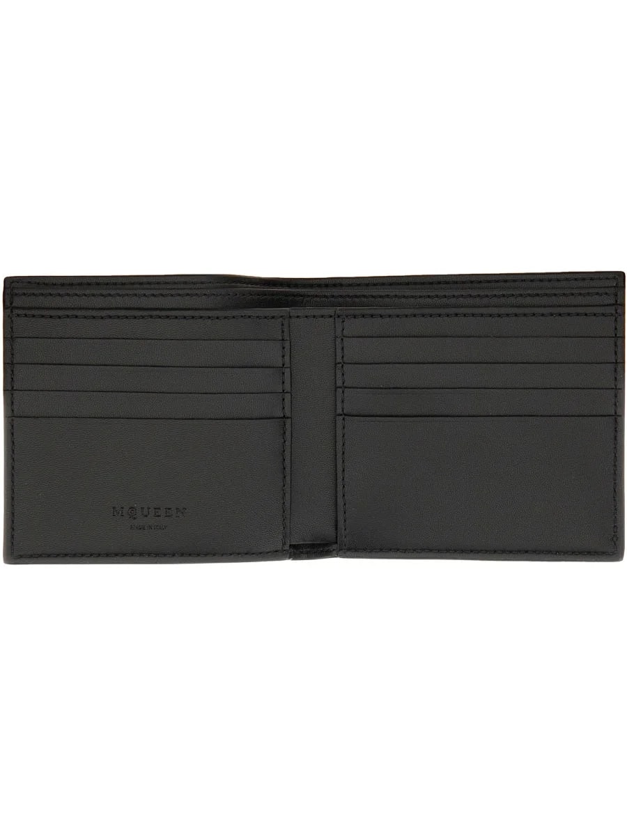 Alexander Mcqueen Logo-Embossed Bifold Wallet — Main: Calf Skin 3