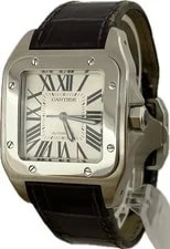 Cartier — Cartier Santos 100 LM W20076X8 2656 Silver Automatic Excellent A6510 — Watch — resale
