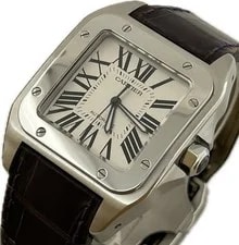 Cartier Santos 100 LM W20076X8 2656 Silver Automatic Excellent A6510 4