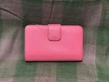 Prada Metal Bi Fold Wallet Geranio From Japan 3
