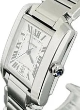 Cartier Tank Francaise LM W51002Q3 2302 Stainless Steel 28mm White Dial #WJW141 4