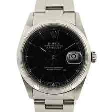 Rolex — Rolex Datejust Automatic 16200 Stainless Steel Black — Watch — resale