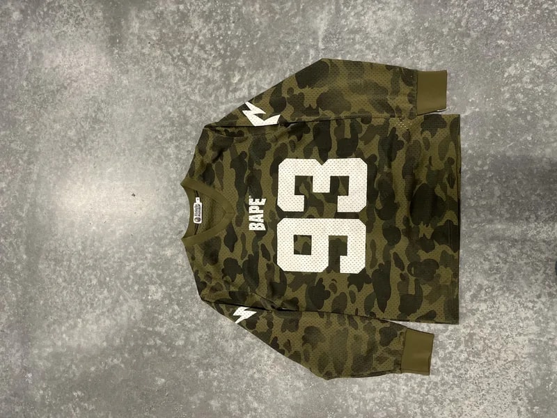 BAPE — Bape 1st Camo Football Long Sleeve M — streetwear — resale